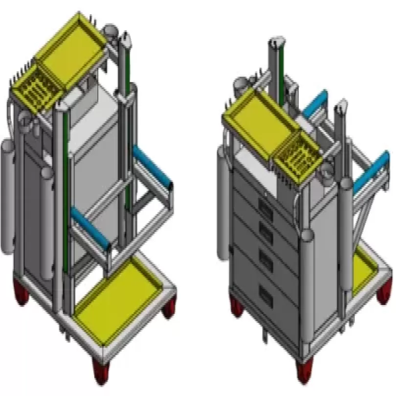 Xe sửa chữa nhanh bằng Inox chuyên dùng - Mẫu 1