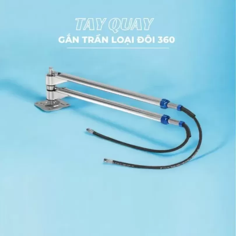 Tay quay gắn trần (rửa xe) 360 độ, dài 2.5 m, loại tay đôi.